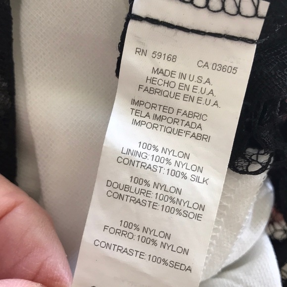 KAREN KANE BLACK LACE FLORAL SLEEVELESS TOP SILK & NYLON Size S Excellent Cond - Picture 8 of 9